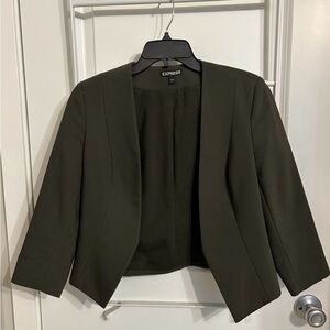 Express Cropped Green blazer Size 4